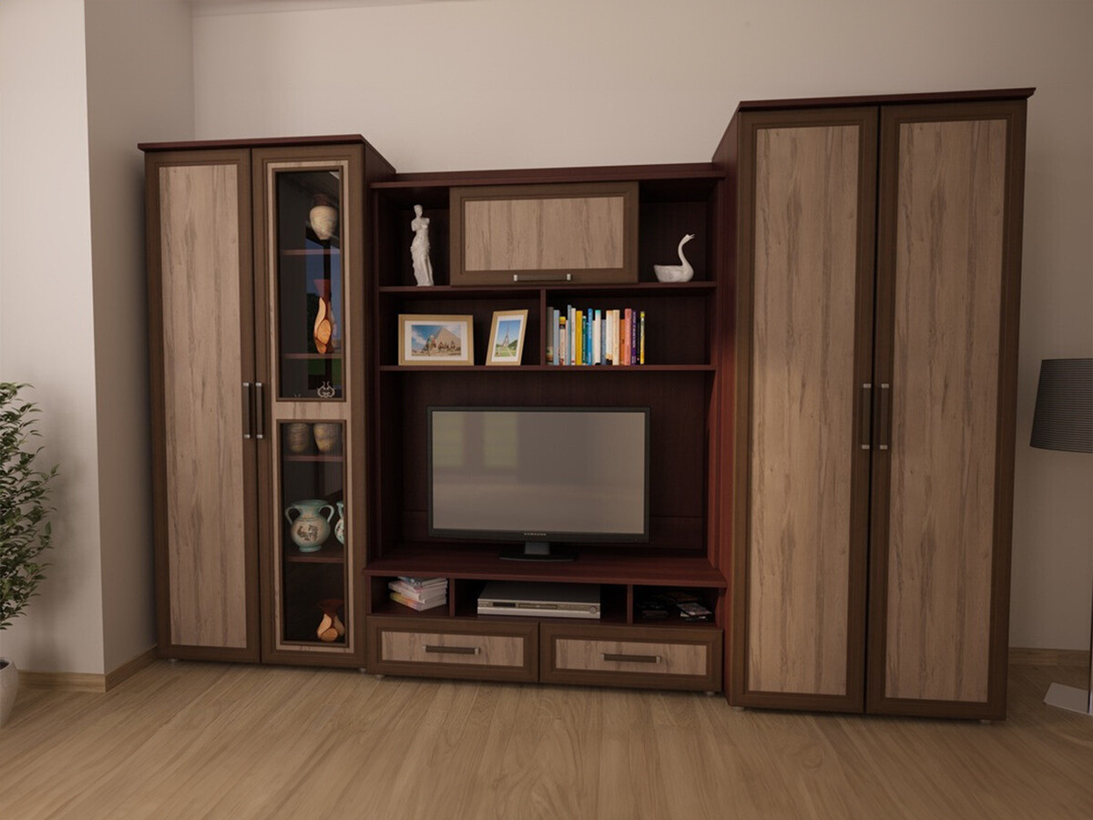 Dnevni prostor Lexington 110 (Temna breza + Temni Sonoma hrast)