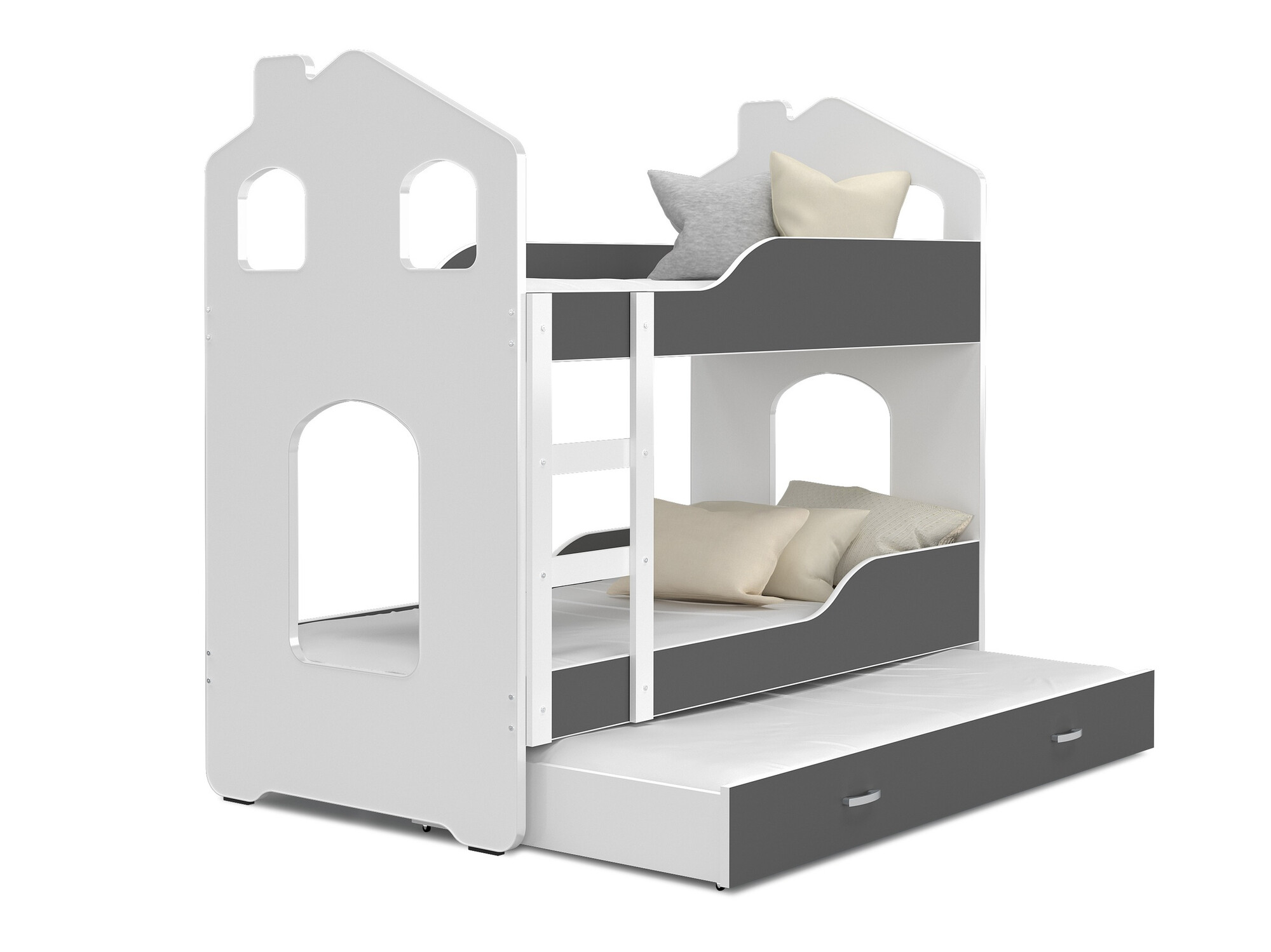 Dvonadstropna postelja Aurora 115 (Siva)