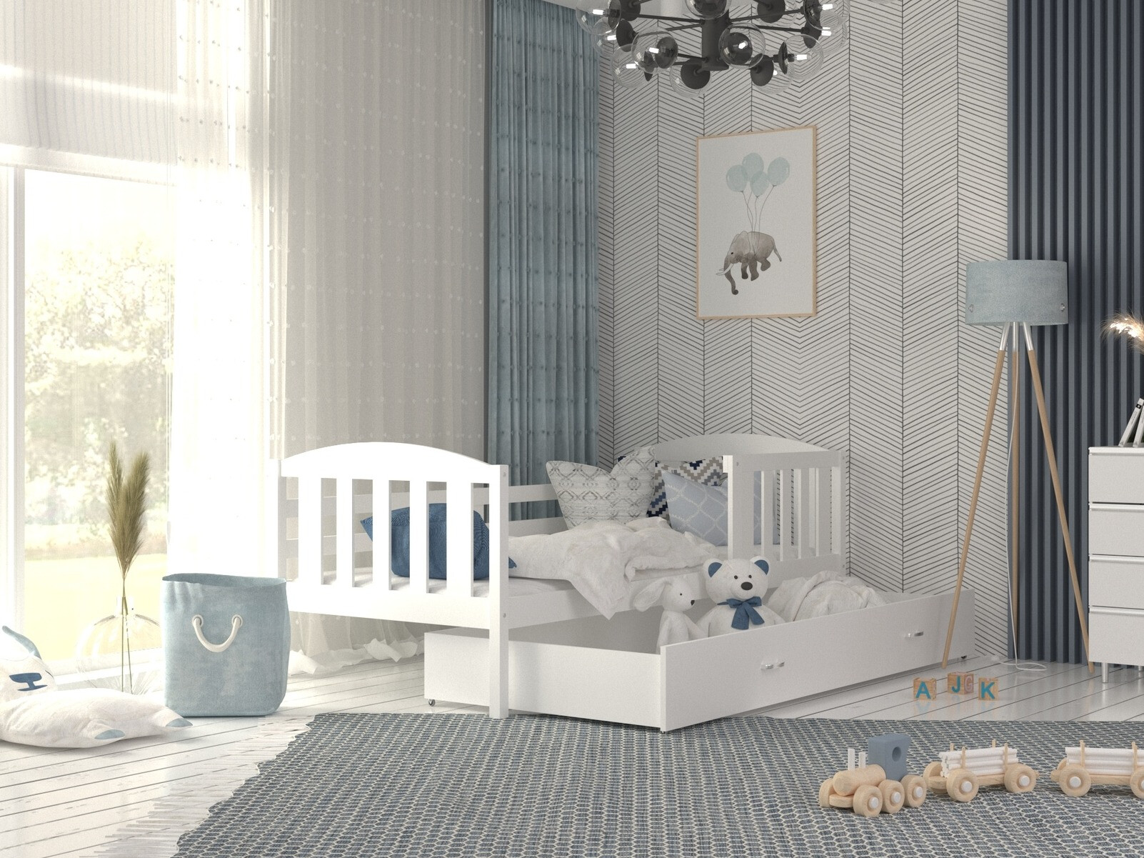 Postelja Aurora 126 (Bela)