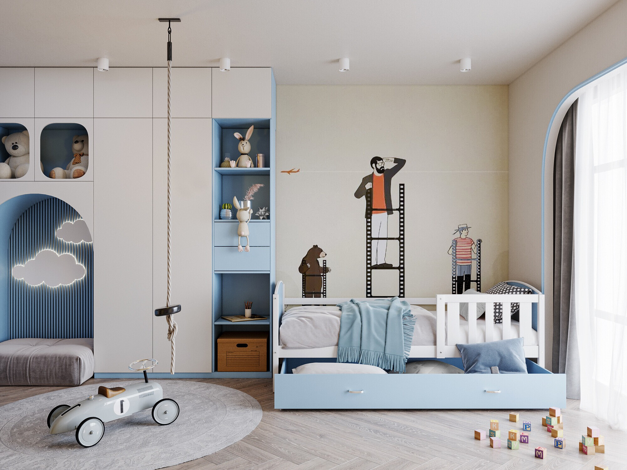 Postelja Aurora 131 (Bela)