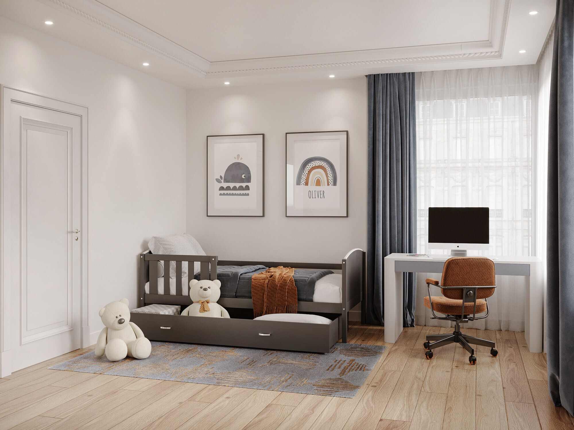 Postelja Aurora 131 (Siva)