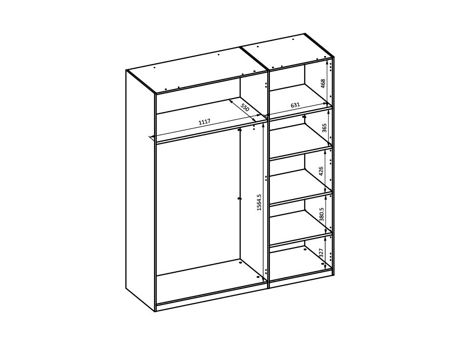 Garderobna omara Mirsevi 102 (Ne)