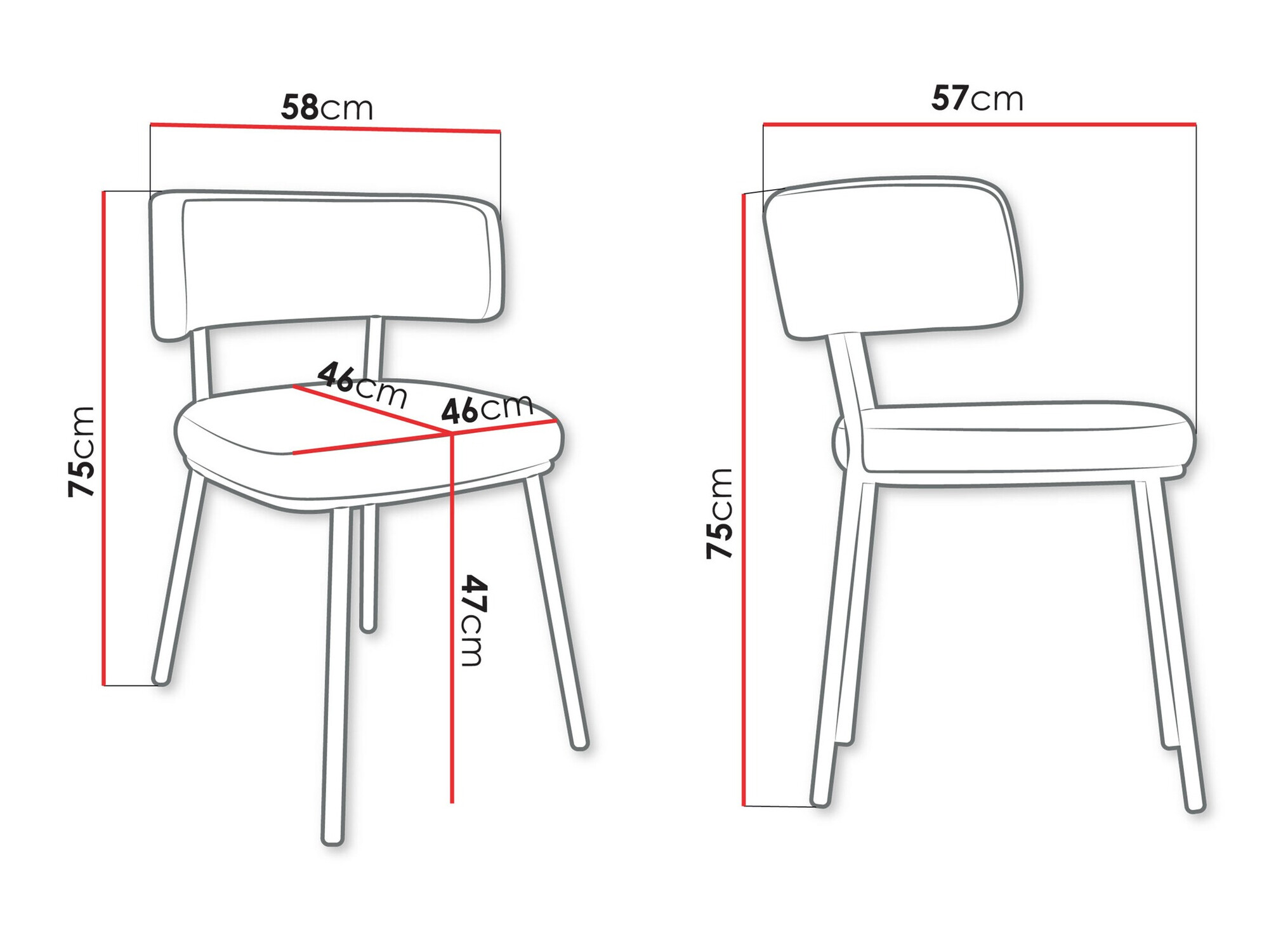 Stol Jackson 114 (Črna + Magic Velvet 2225)