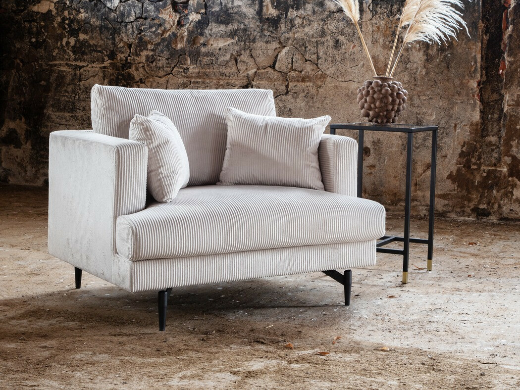 Fotelj Dallas 1703 (Bež + Črna)