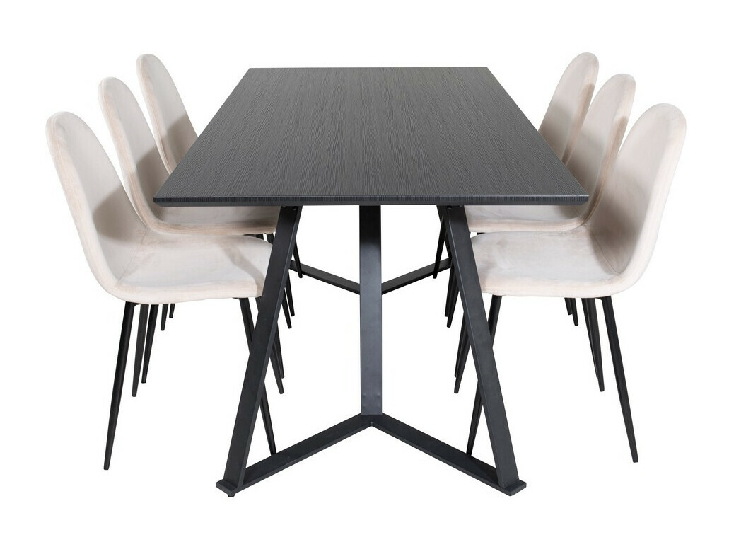 Jedilniški komplet Dallas 2476 (Bež + Črna)