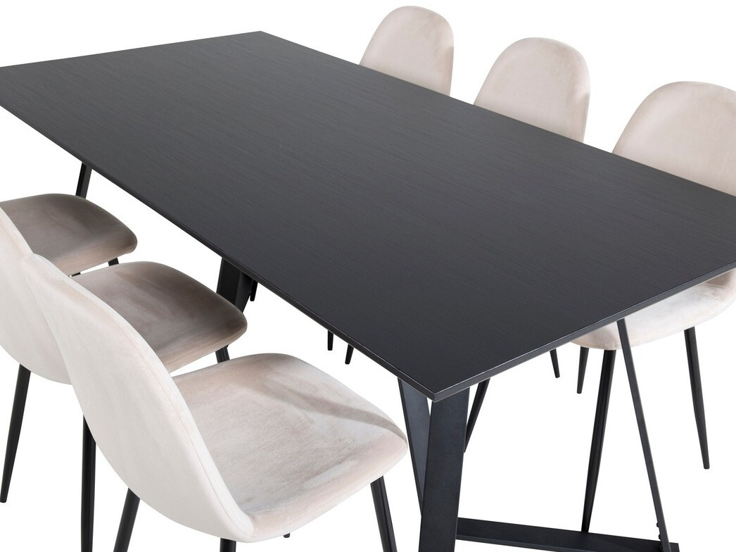 Jedilniški komplet Dallas 2476 (Bež + Črna)