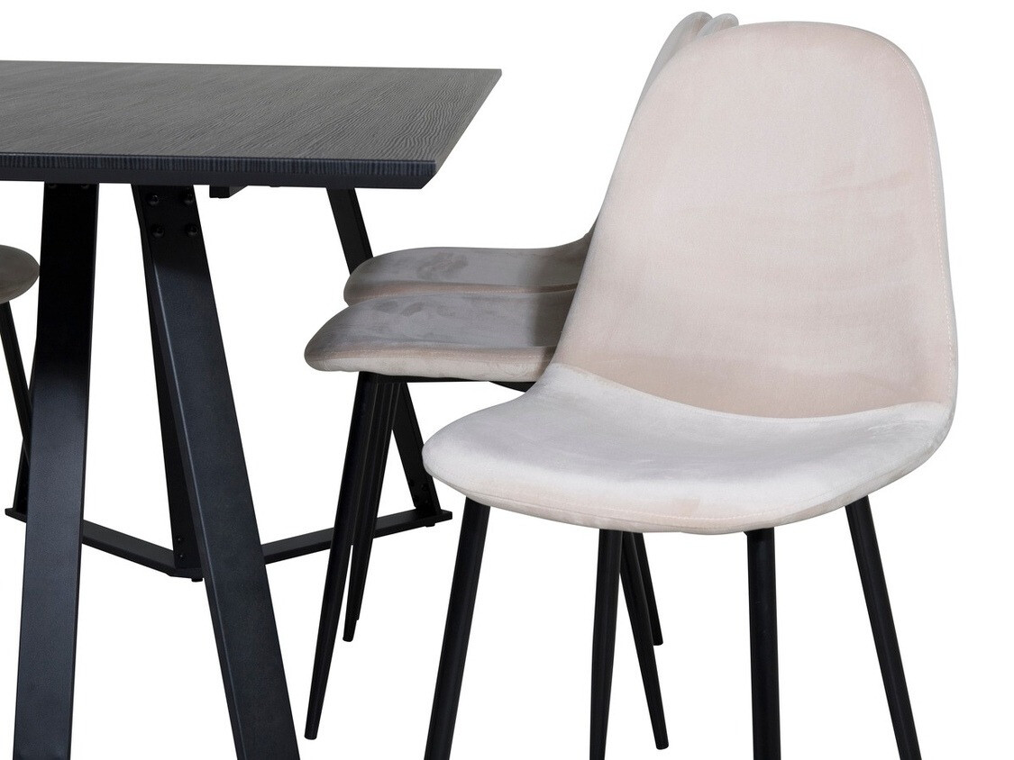 Jedilniški komplet Dallas 2476 (Bež + Črna)