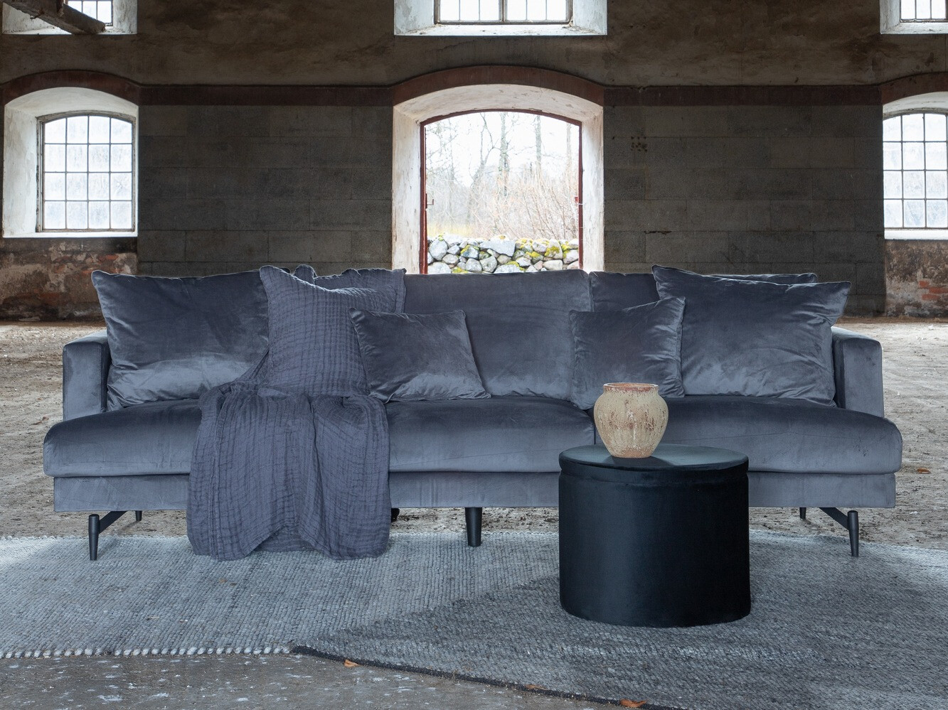 Kavč Dallas 1699 (Temno siva)