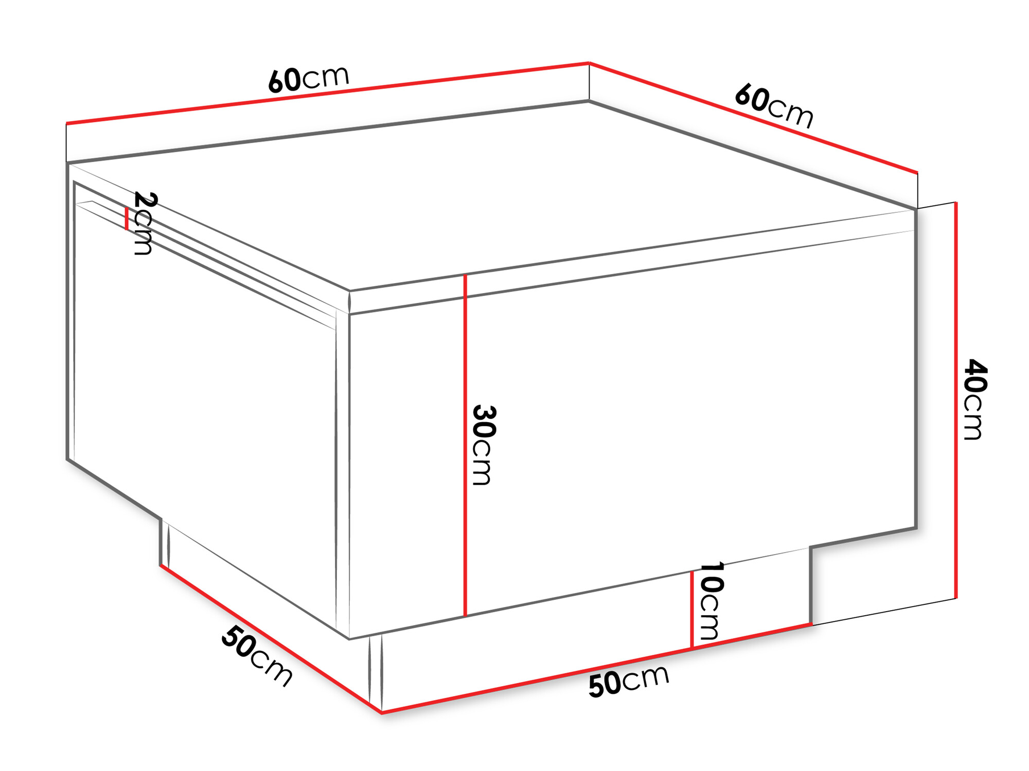 Klubska mizica Goodyear 133 (Črni marmor)