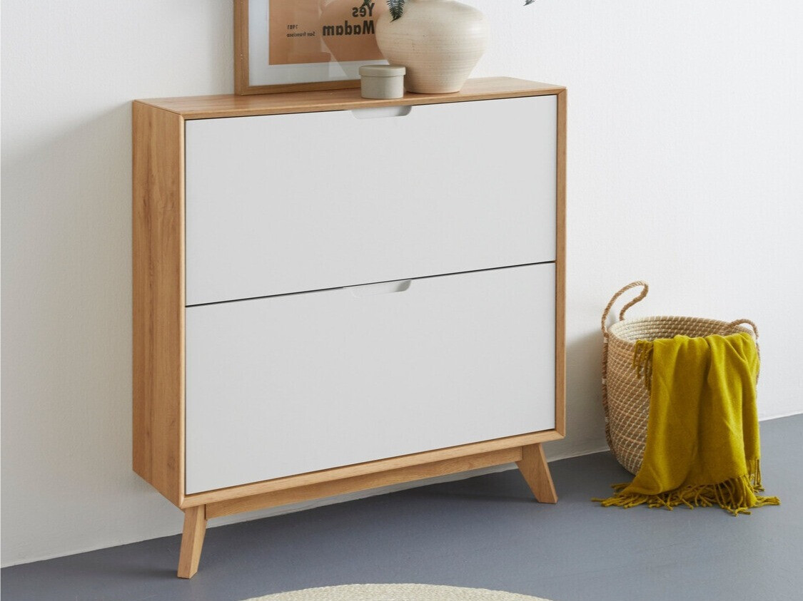 Omarica za čevlje Dorvou 106 (Bela + Hrast)