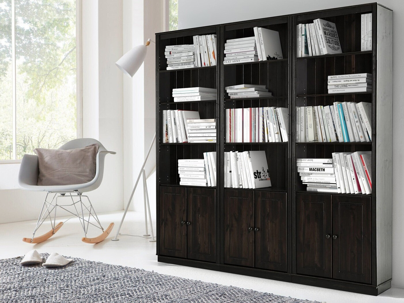 Komplet polic Saltoro 117 (Temno rjava)