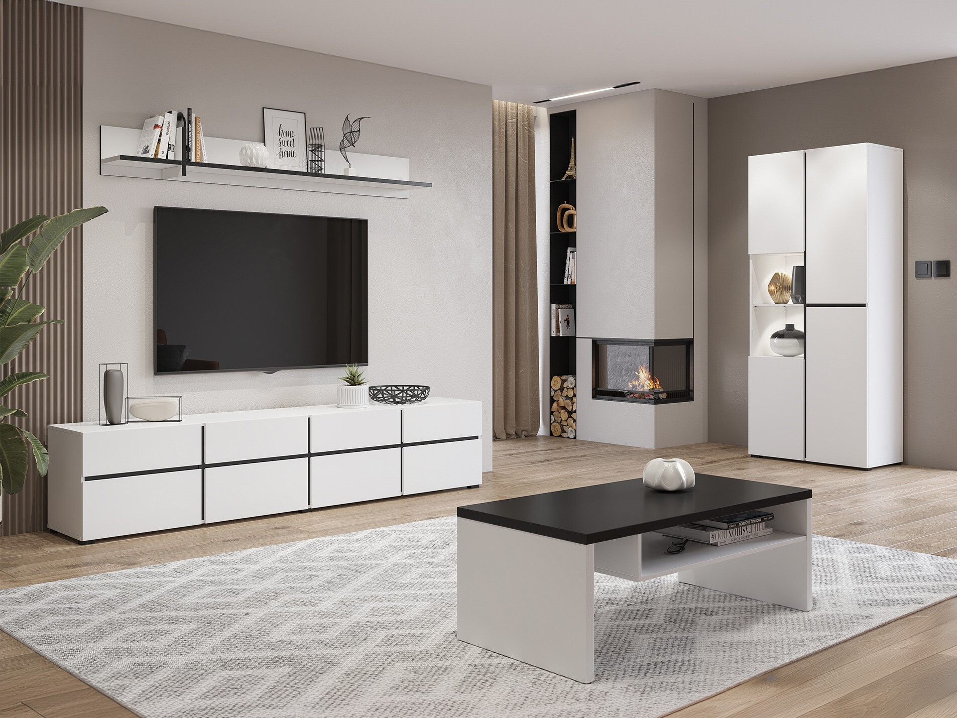 Komplet za dnevno sobo Alfere 117 (Bela)