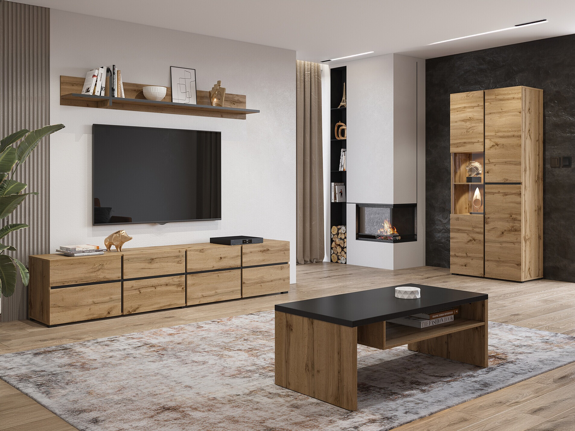 Komplet za dnevno sobo Alfere 117 (Wotan hrast)