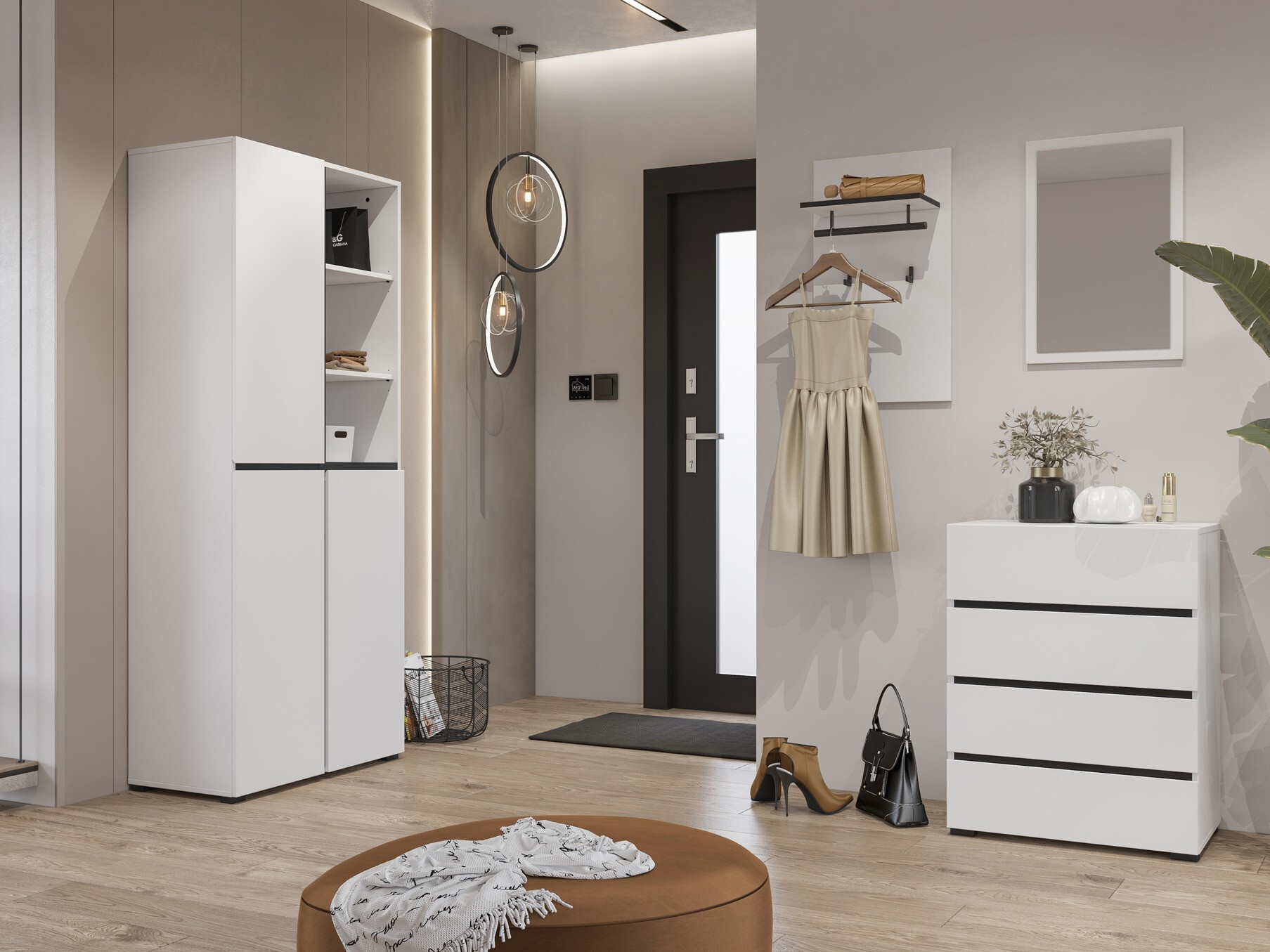 Komplet za predsobo Alfere 113 (Bela)