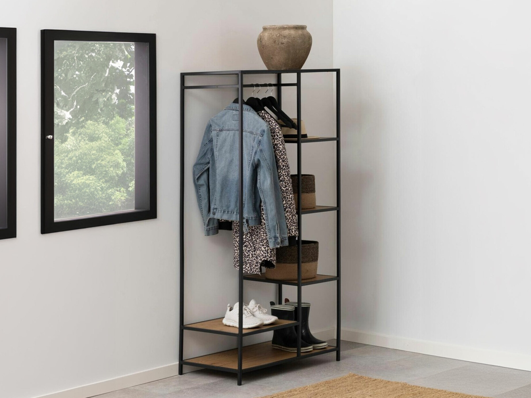 Obešalnik Norsica Sevferi 159 (Divji hrast + Črna)