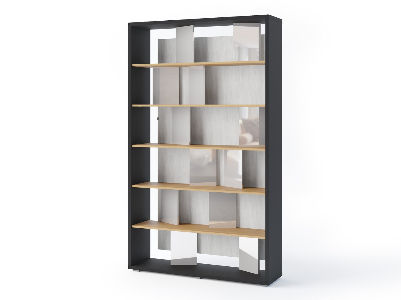 Regal Fresno 154 (Sijaj siva + Grafit + Hrast)