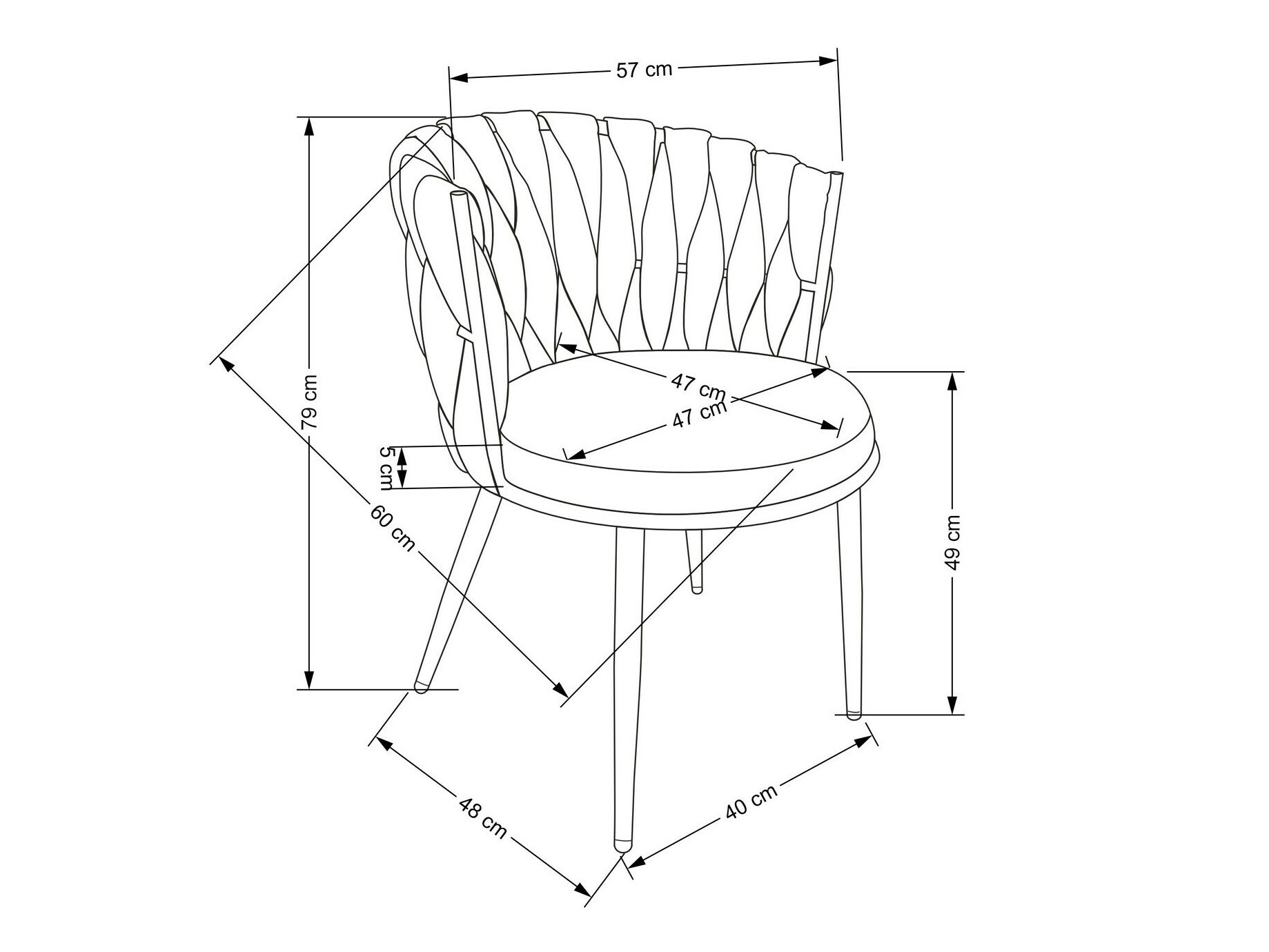 Stol Houston 1508 (Gorčica + Črna)