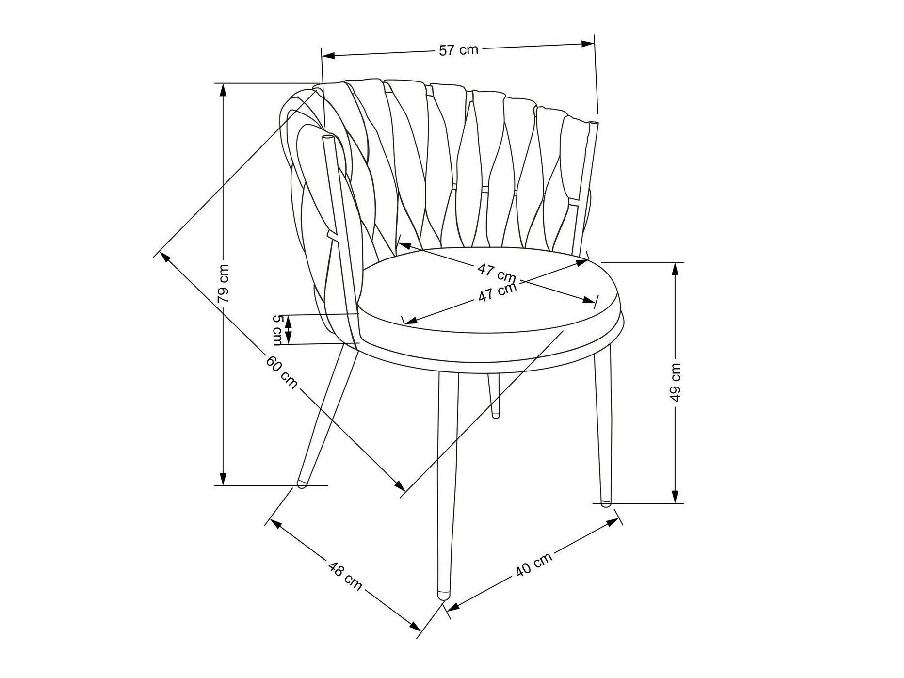 Stol Houston 1508 (Siva + Črna)
