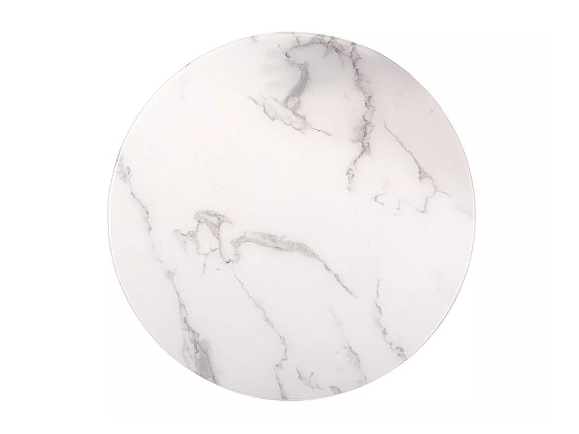 Komplet stranskih mizic Detroit 495 (Srebrna + Beli marmor)