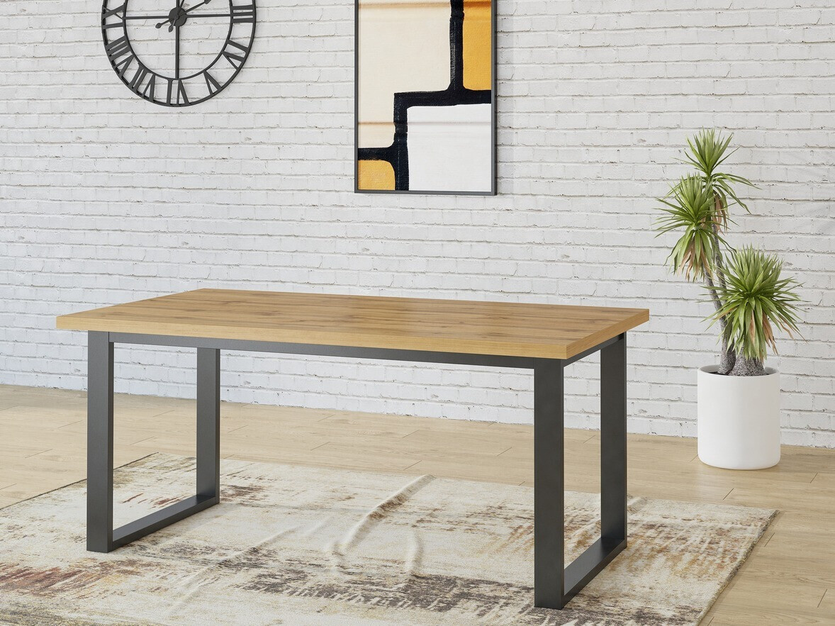 Miza Avicavu 111 (Wotan hrast + Črna)