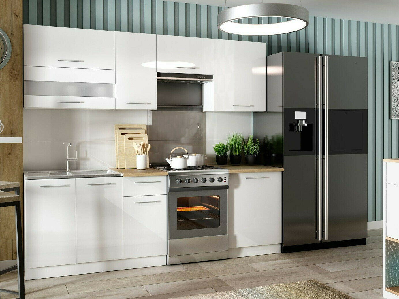 Modularna stenska omarica Tiffa White 127