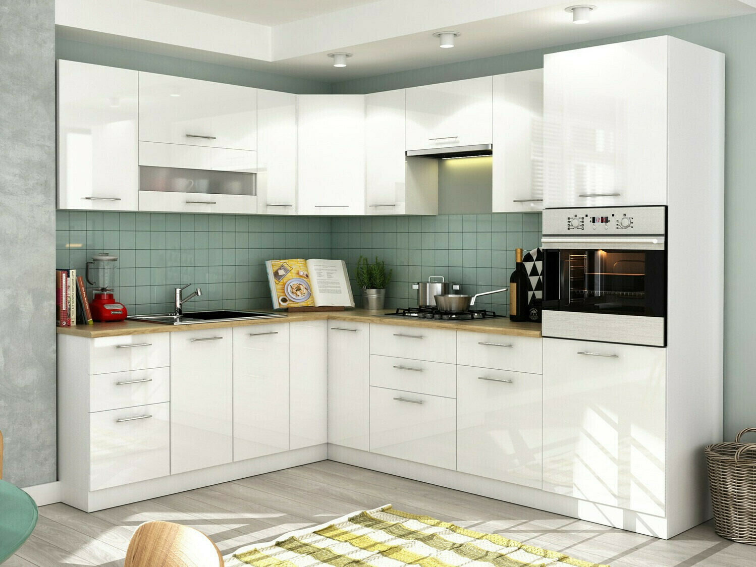 Modularna stenska omarica Tiffa White 127