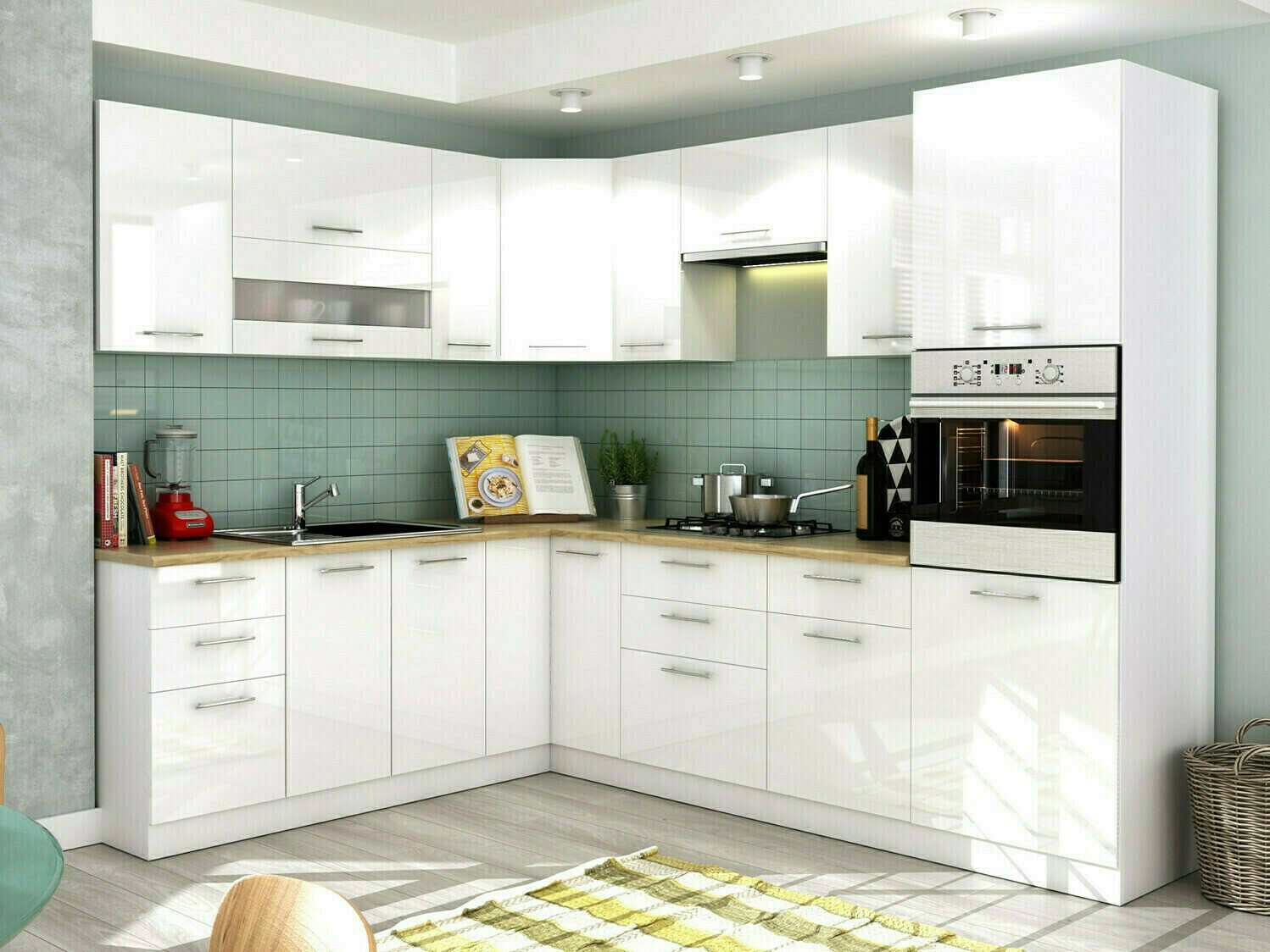 Modularna stenska omarica Tiffa White 130