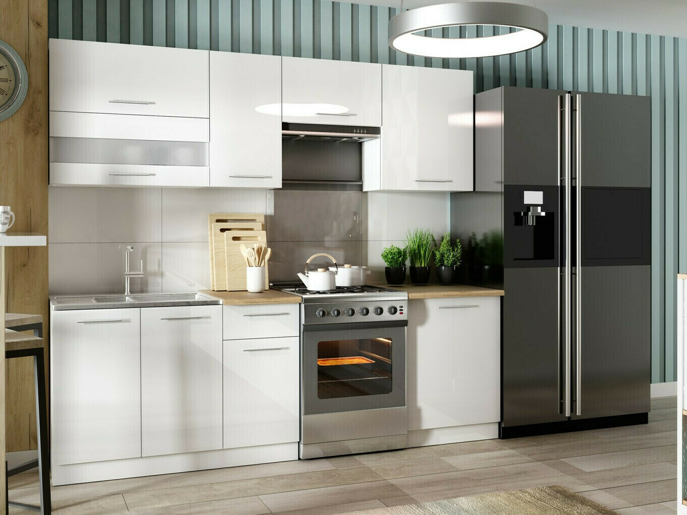 Modularna stenska omarica Tiffa White 131