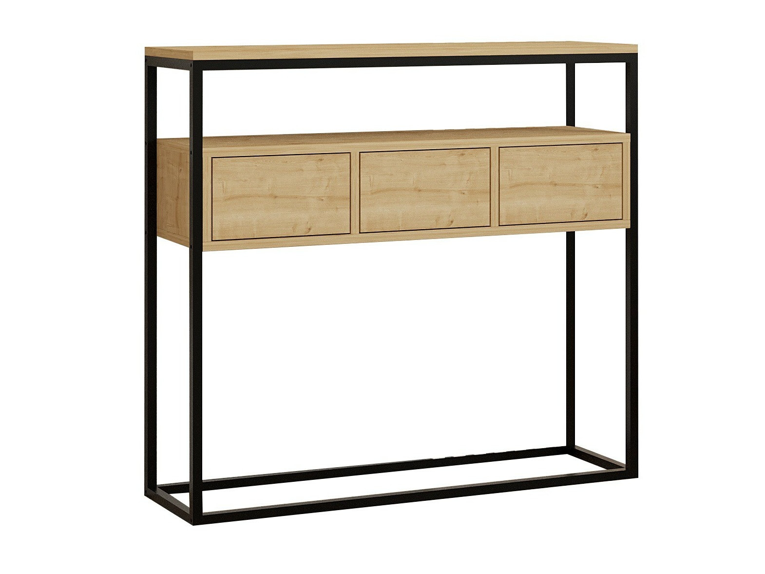 Konzolna miza Kailua 636 (Svetlo rjava + Črna)