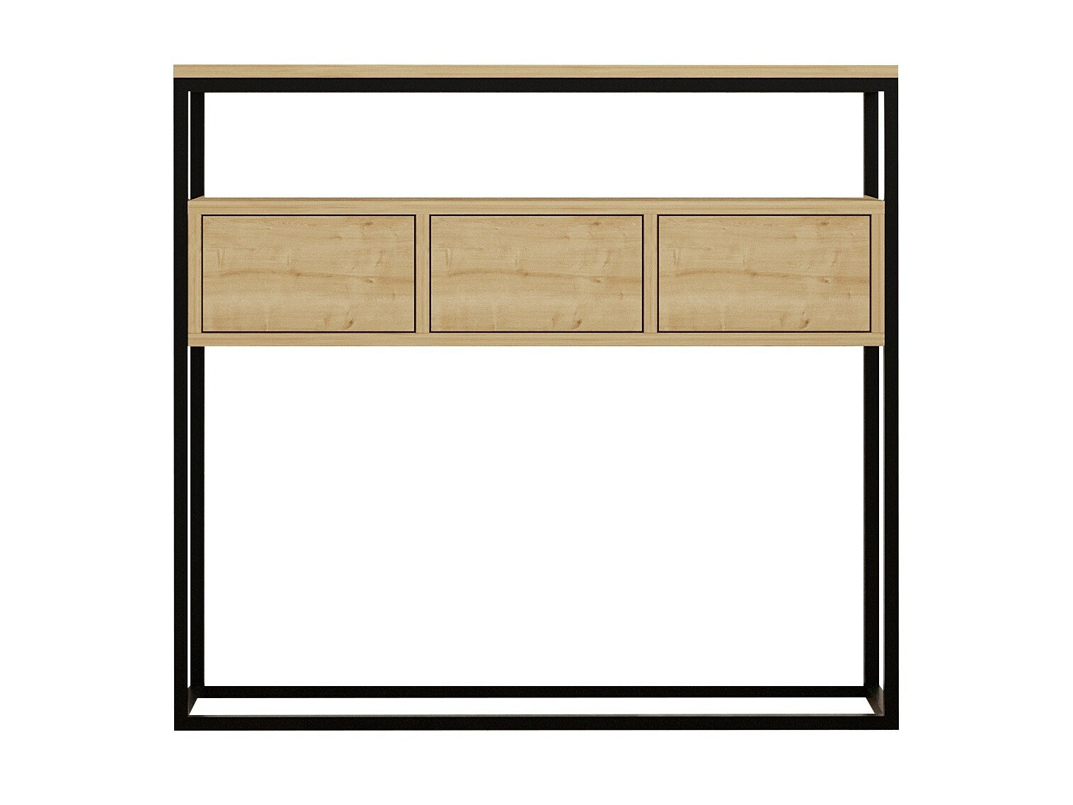 Konzolna miza Kailua 636 (Svetlo rjava + Črna)