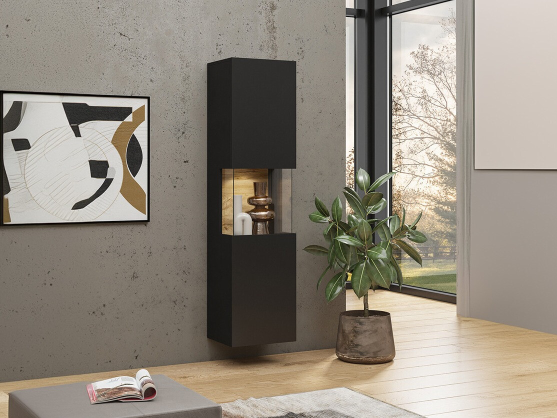 Regal Revmiru 100 (Črna + Wotan hrast)