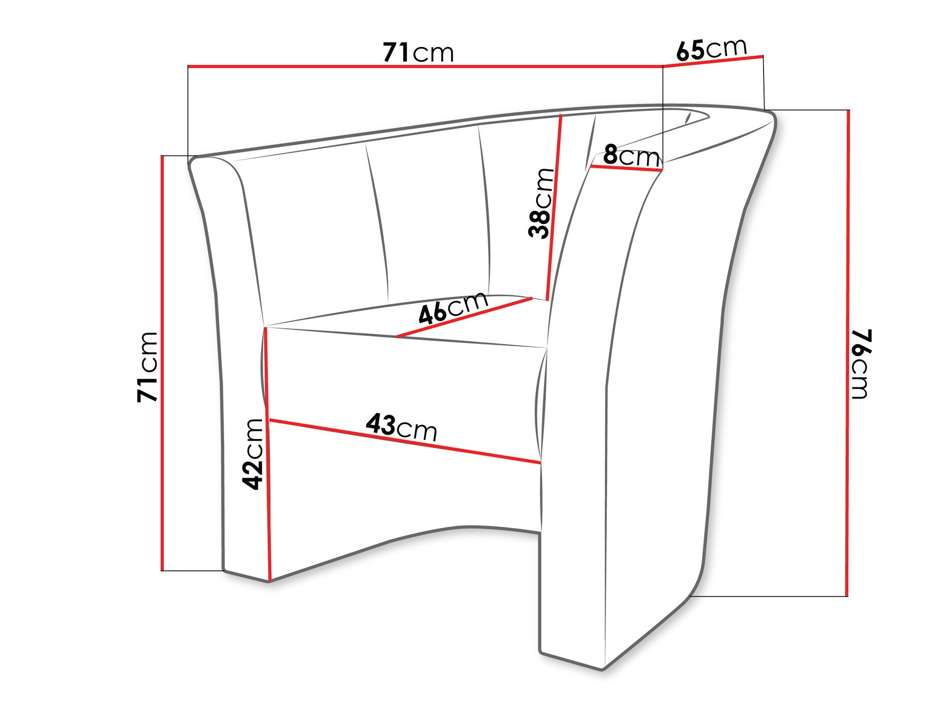 Fotelj Meriden 100 (Soft 011)