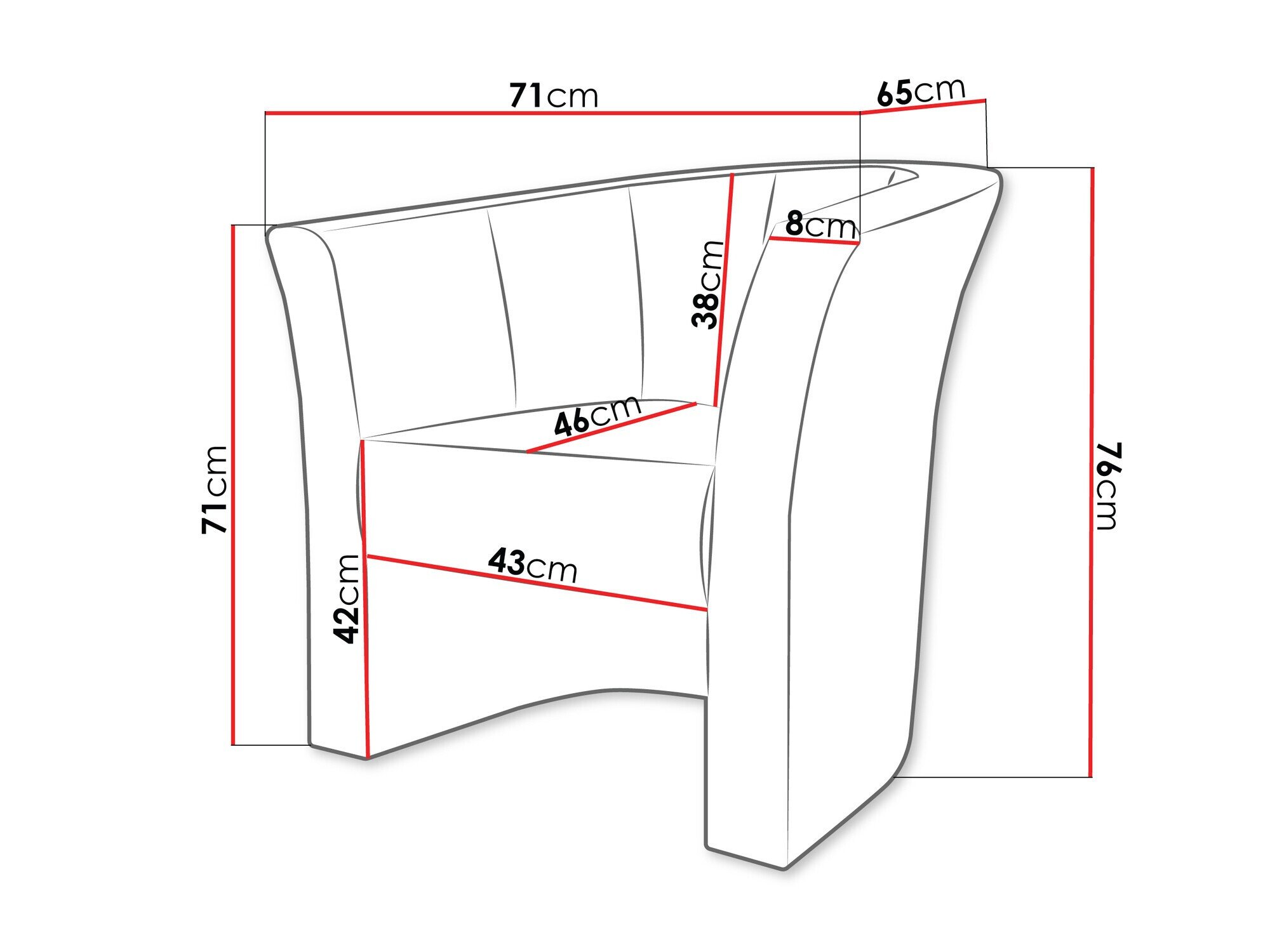 Fotelj Meriden 100 (Velo 623)
