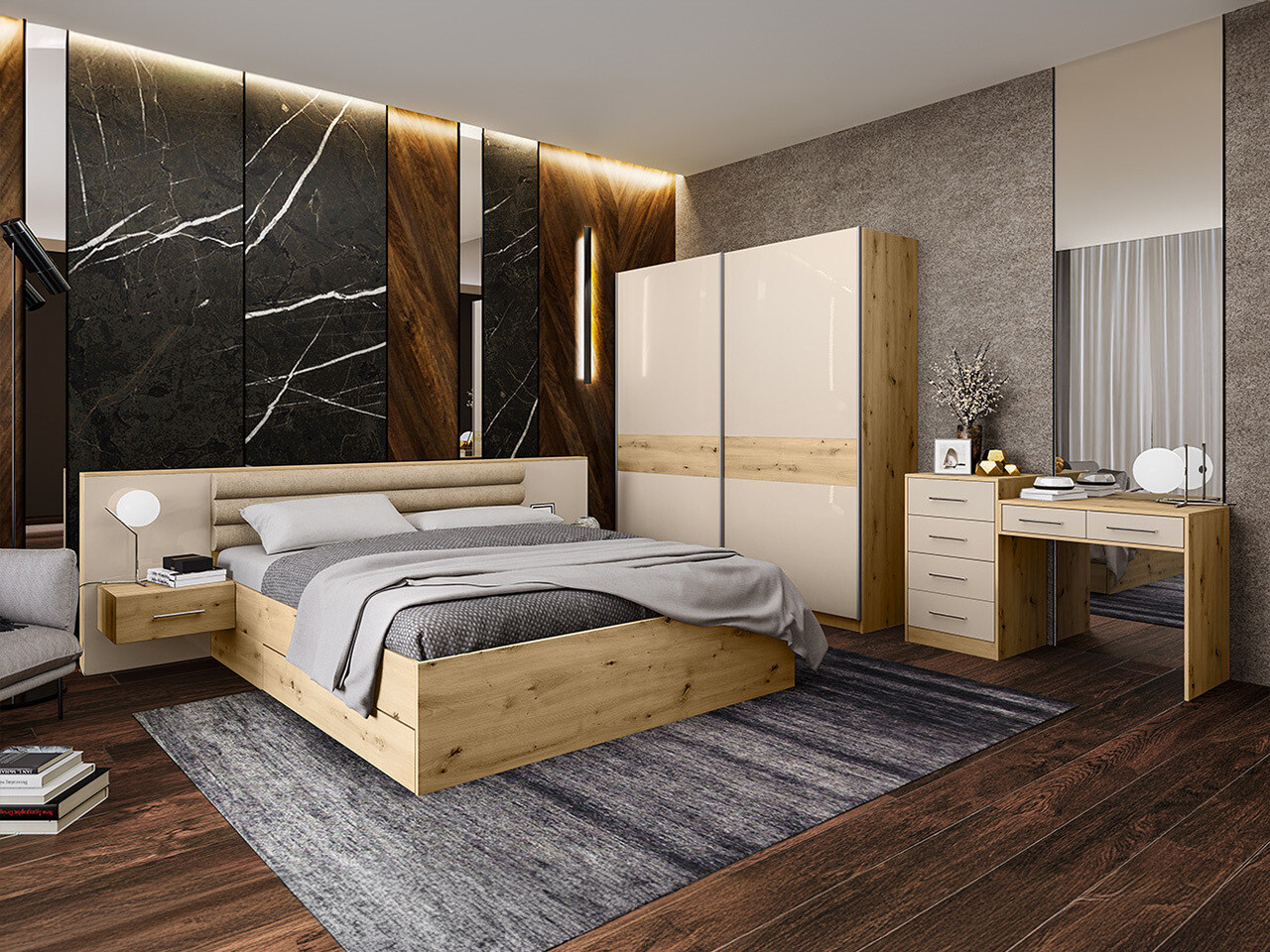 Komplet pohištva za spalnico Luvira 104