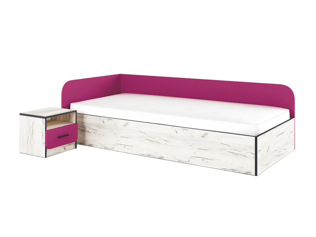 Komplet pohištva za otroško sobo Feldalo 101 (Craft bela + Magenta)