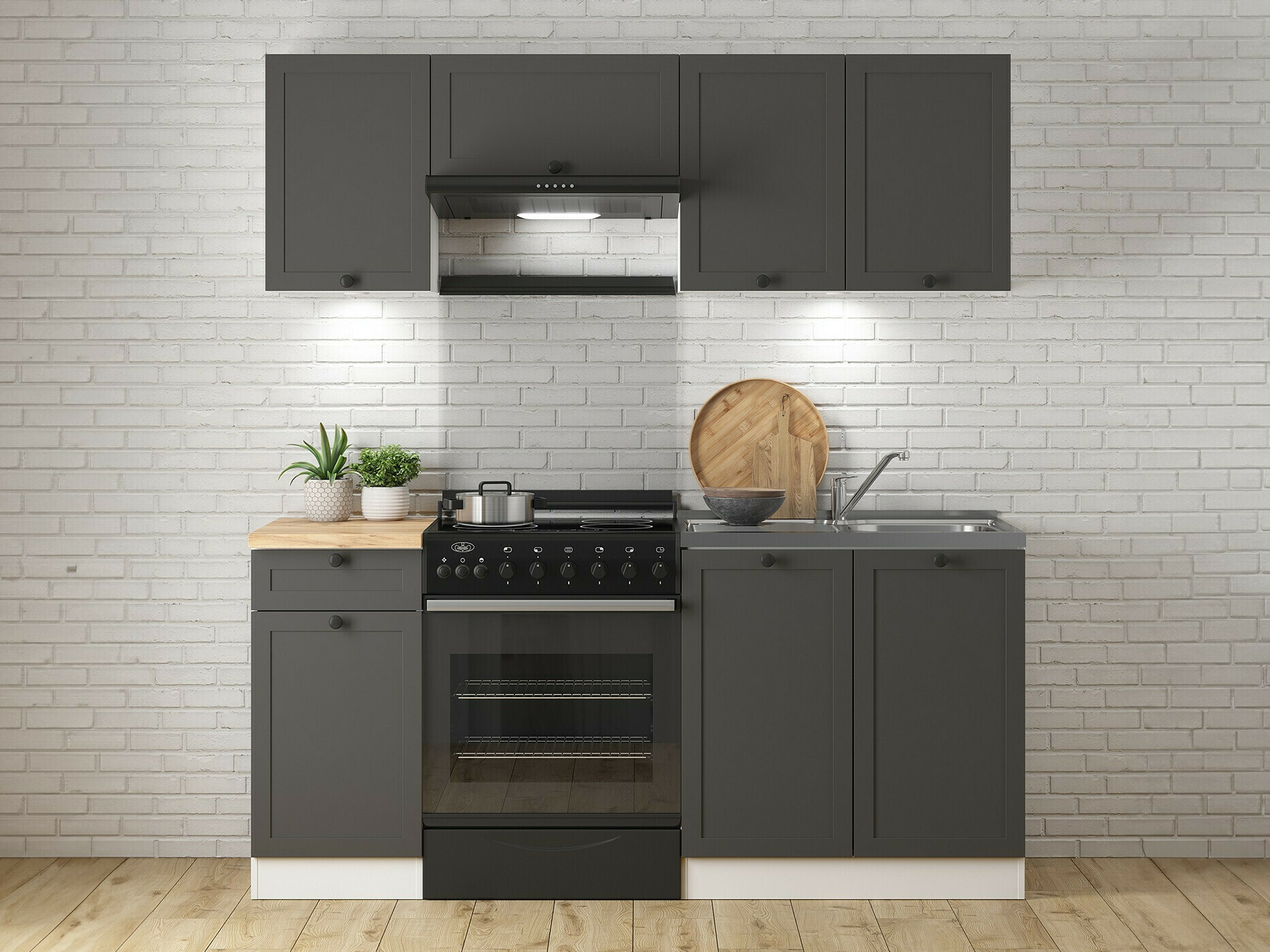 Modularna stenska omarica Classic Grey 103