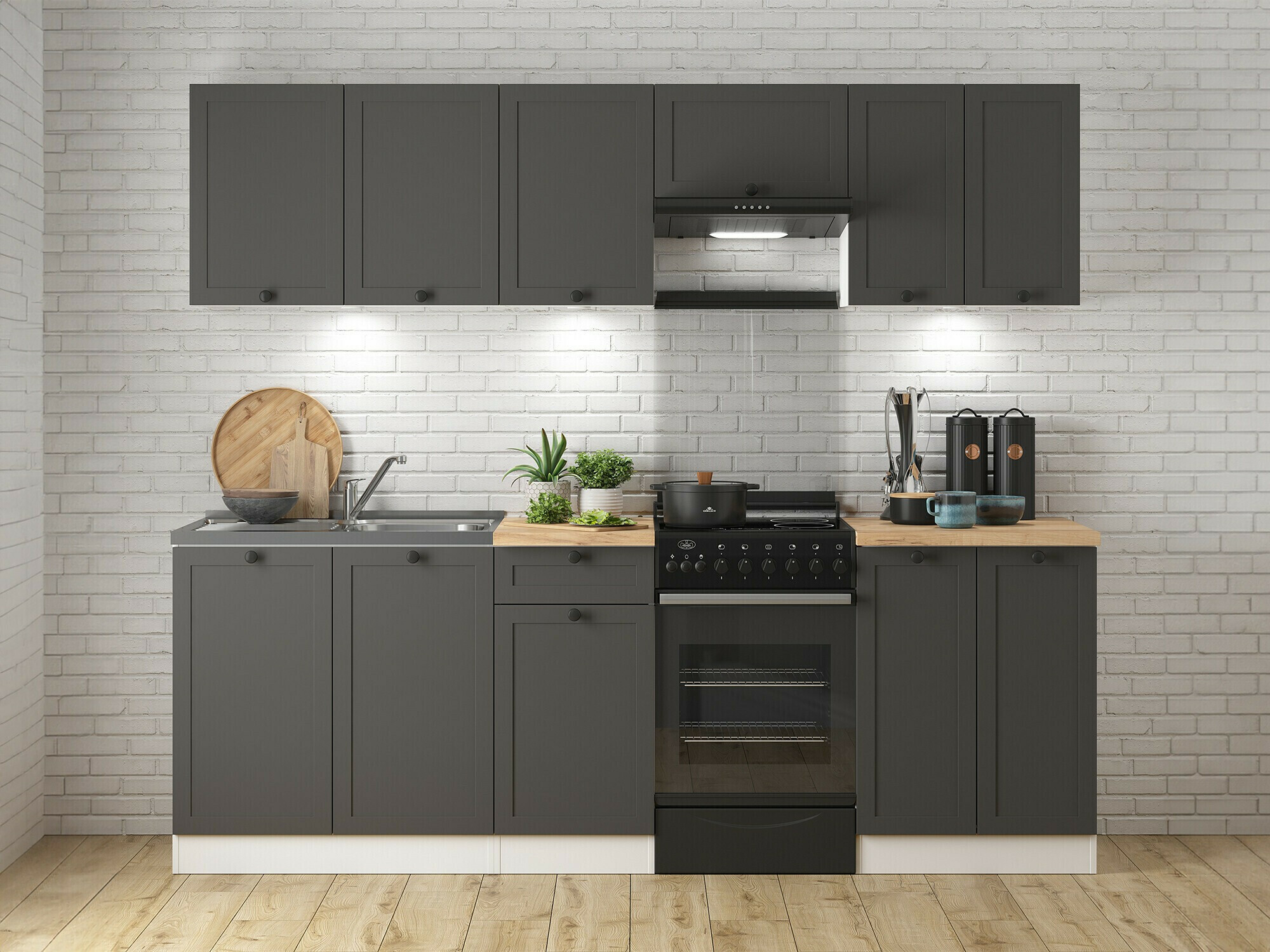 Modularna stenska omarica Classic Grey 104