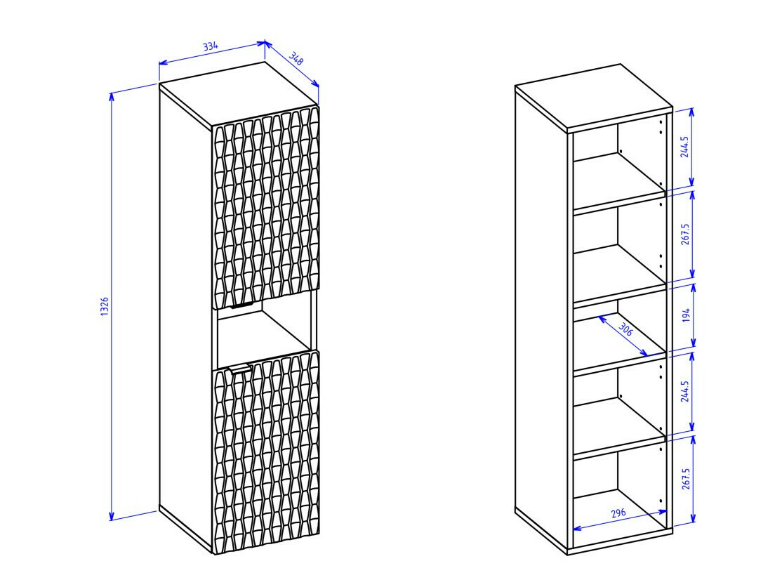 Stenska kopalniška omarica Elitese 101