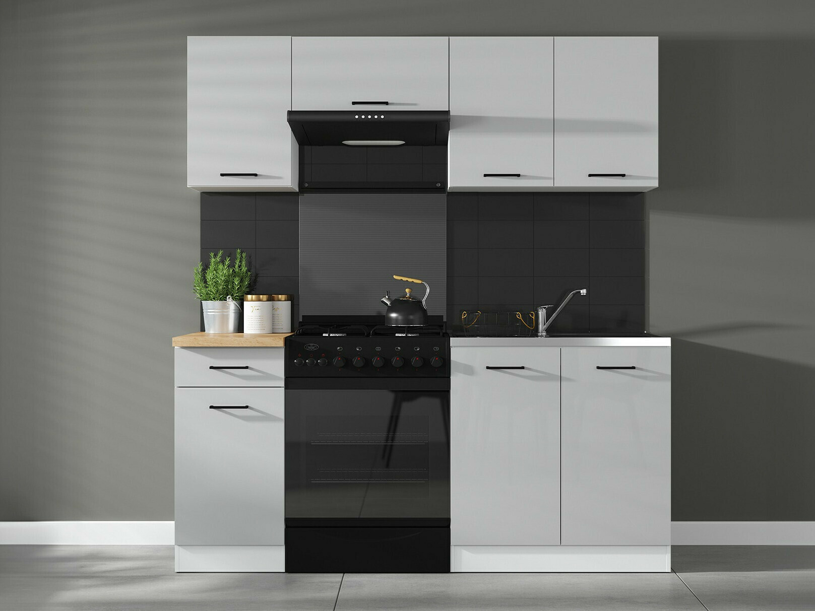 Modularna stenska omarica Line Grey 111