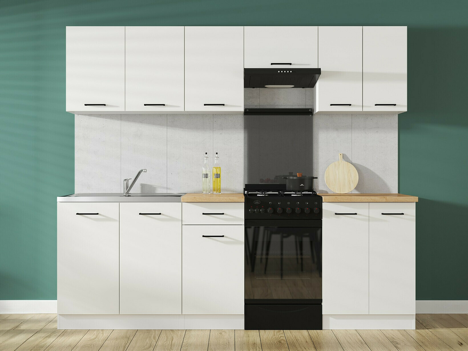 Modularna stenska omarica Line White 104