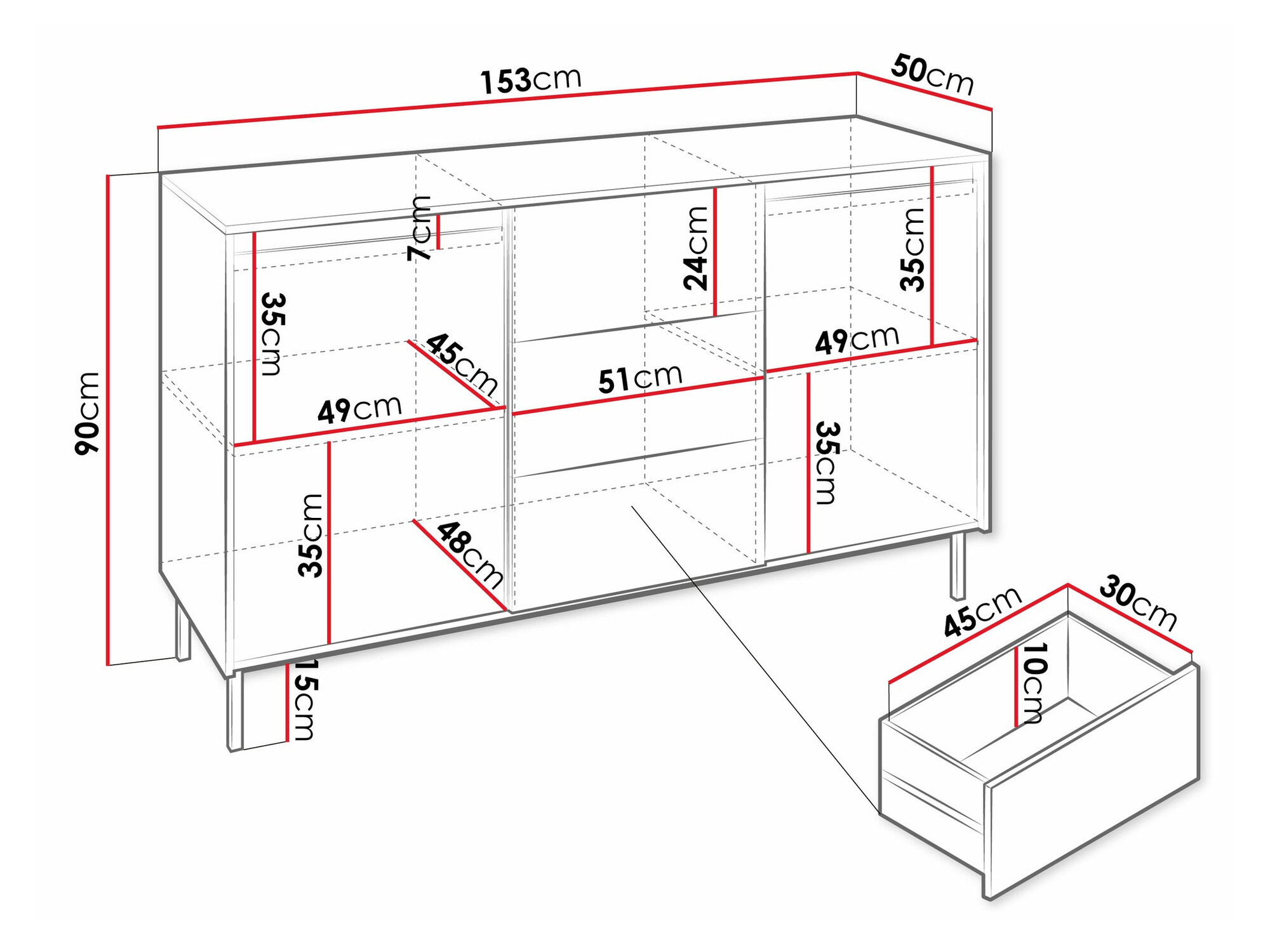 Komoda Comfivo Delruva I (Kašmir)