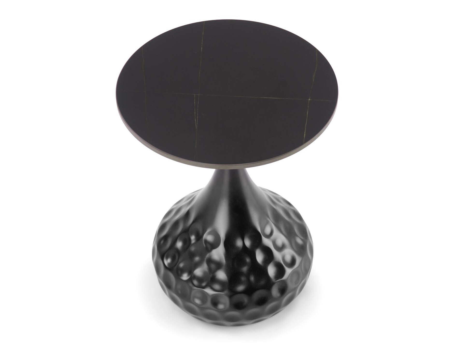 Stranska mizica Houston 1807 (Črna + Črni marmor)