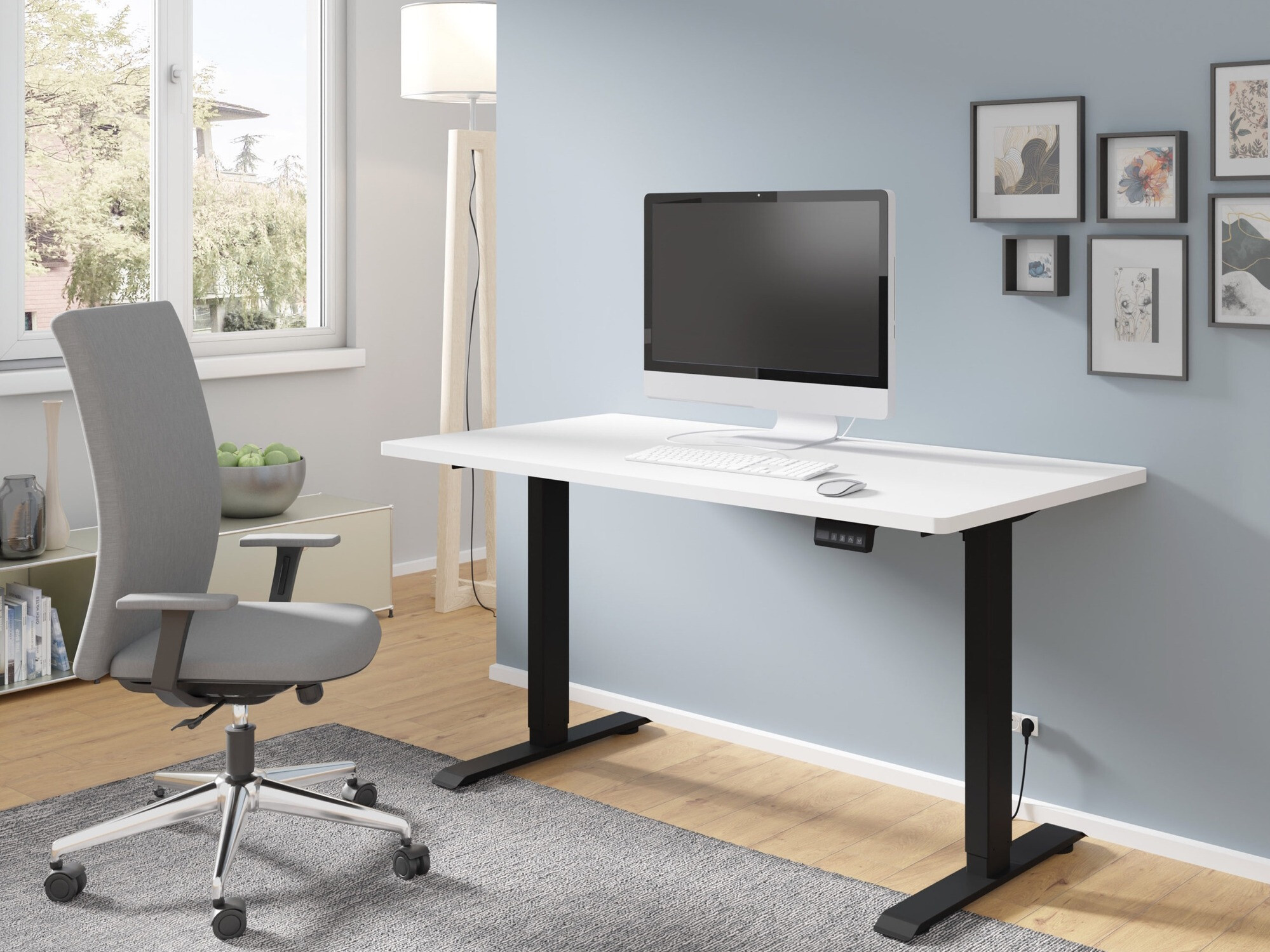 Dvižna pisalna miza Buffalo 183 (Črna)