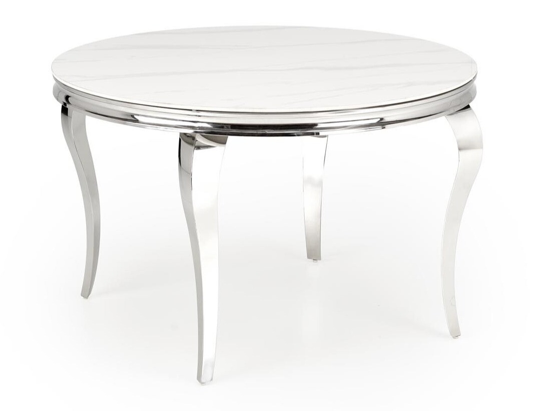 Miza Houston 1813 (Beli marmor + Srebrna)