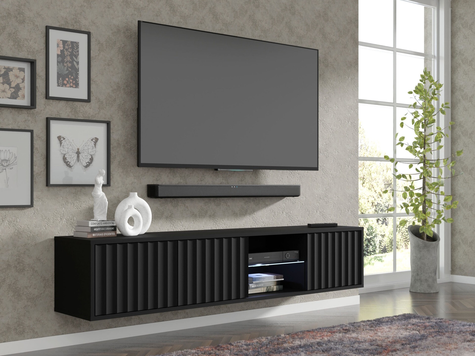 TV-omarica Buffalo 182 (Mat črna)