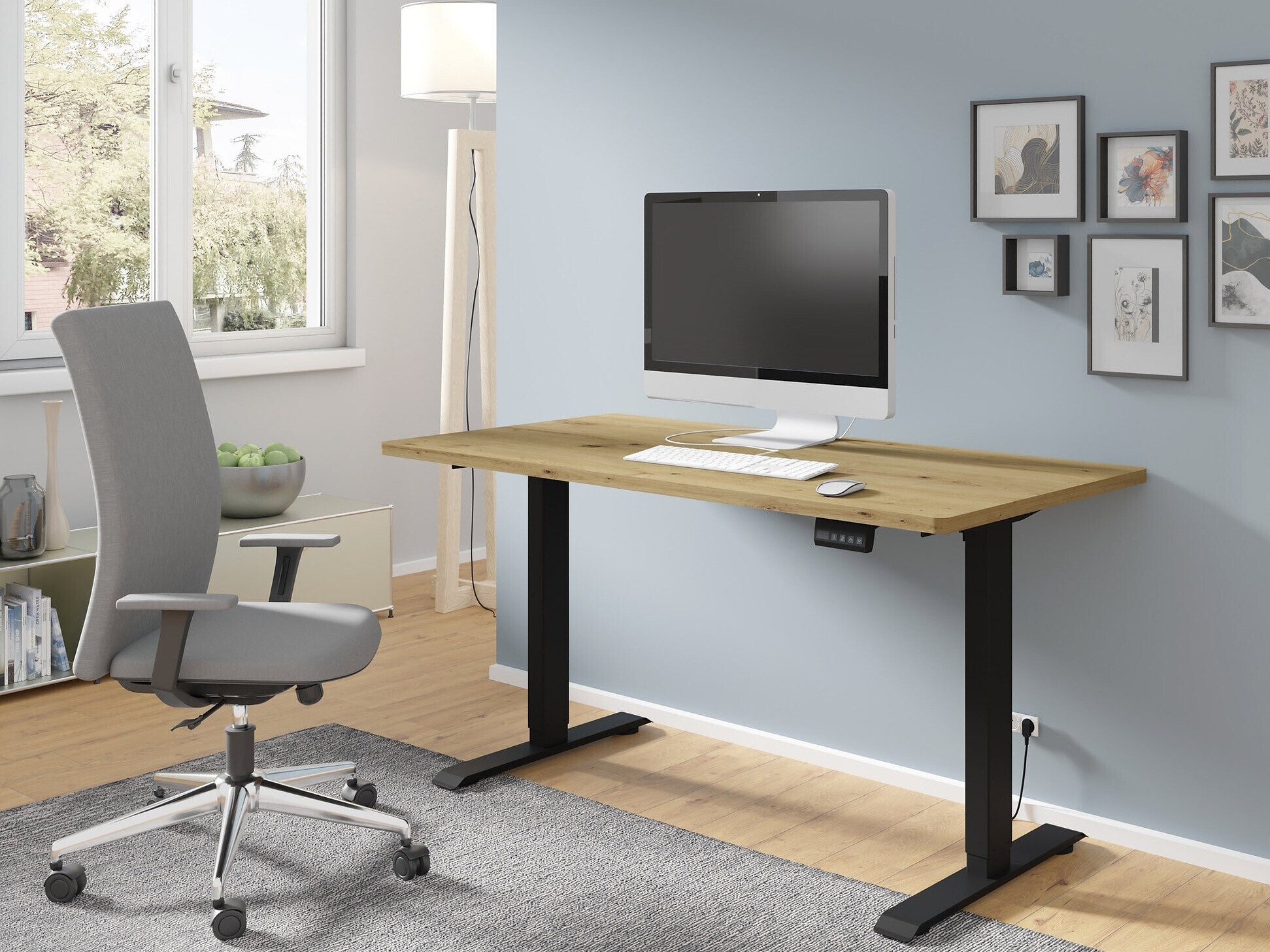 Dvižna pisalna miza Buffalo 184 (Črna)