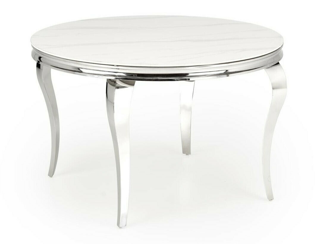 Jedilniški komplet Houston 1828 (Beli marmor + Siva)