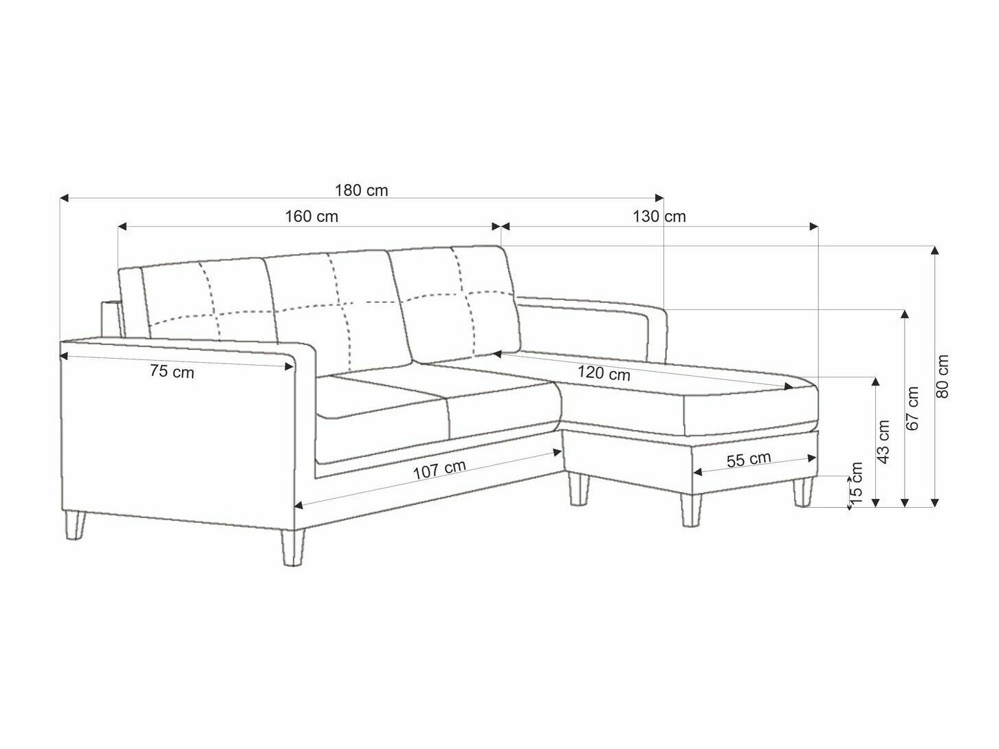 Komplet oblazinjenega pohištva Houston 1825 (Bež)
