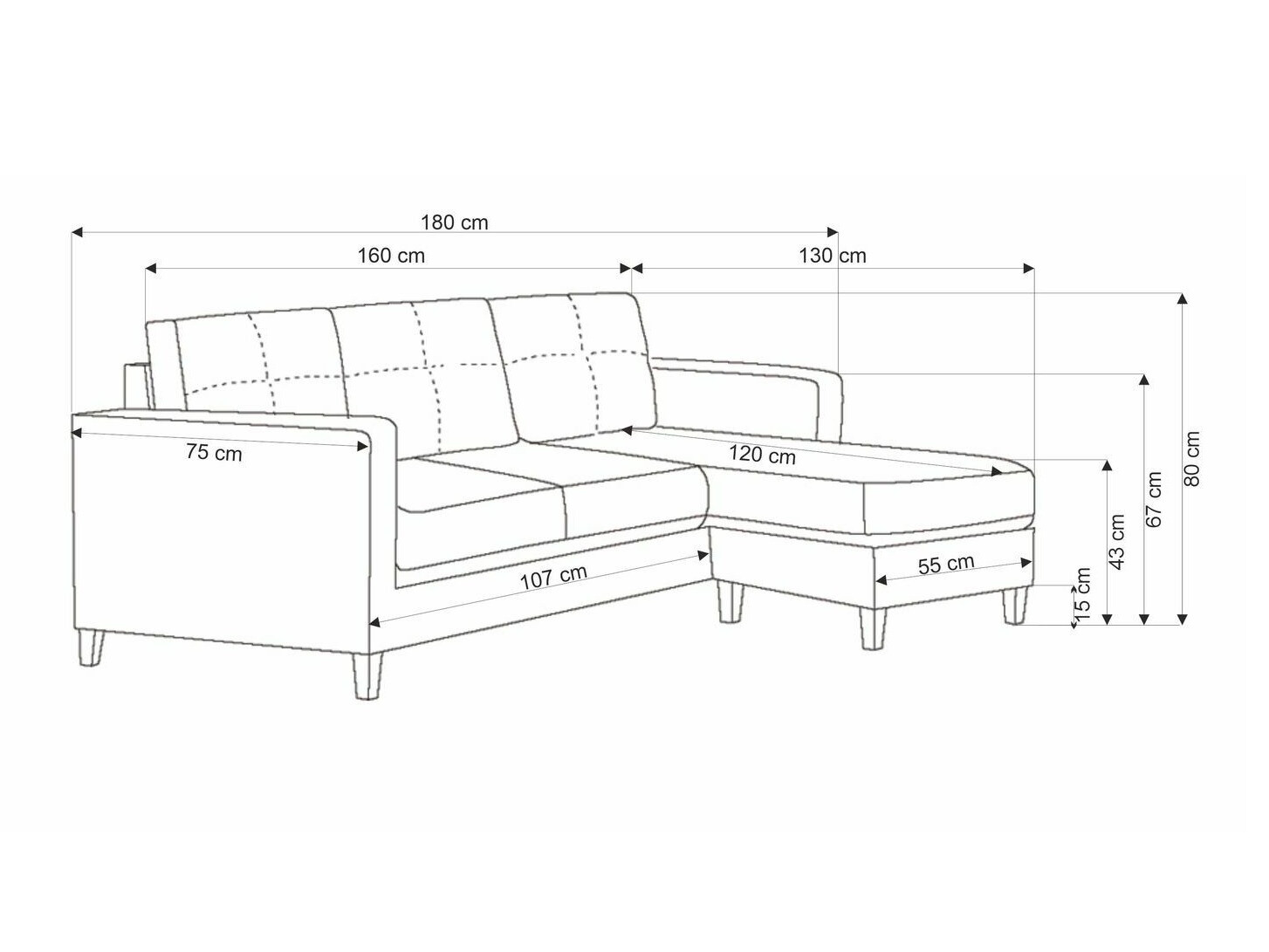 Komplet oblazinjenega pohištva Houston 1825 (Siva)