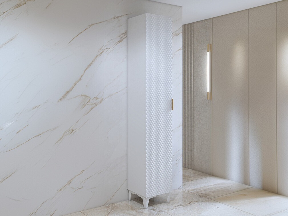 Prostostoječa Kopalniška omarica Liretu 100 (Bela)